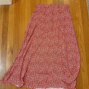 RESA Red and White Maxi Skirt